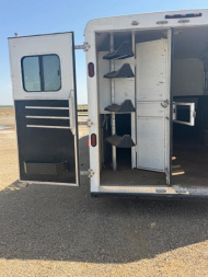 Used 2009 Bison Aluminum Sport 4 Horse Living Quarters Horse Trailer
