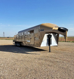 Used 2023 Hughes 32' Stock Trailer