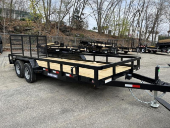 New 2023 Sure-Trac 7 x 18 Tube Top Landscape Trailer