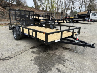 New 2023 Sure-Trac 7 x 14 Tube Top  Landscape Trailer