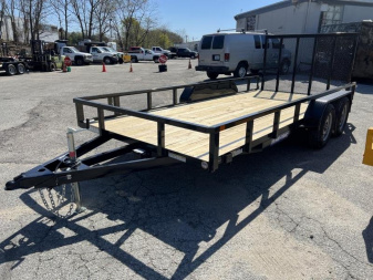 New 2024 SURE-TRAC 7 X 16 TA Tube Top Utility Trailer