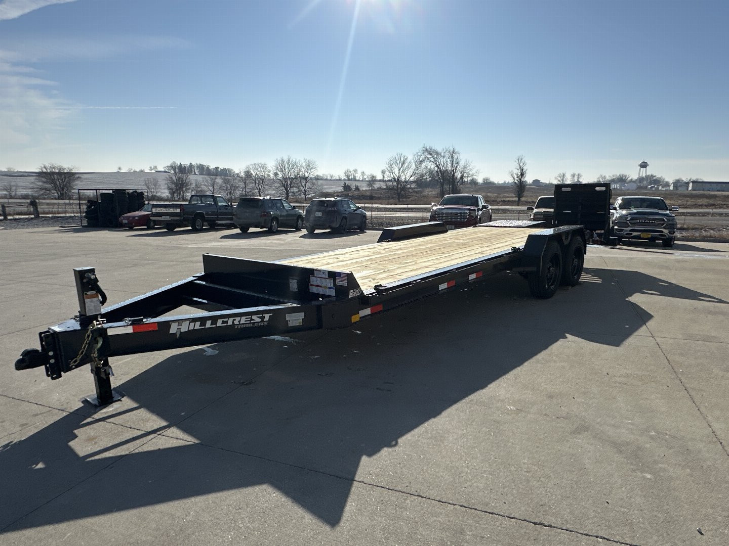 New 2026 Hillcrest Deep Charcoal 83"x19'+3' 17.6k I-Beam Equipment Trailer