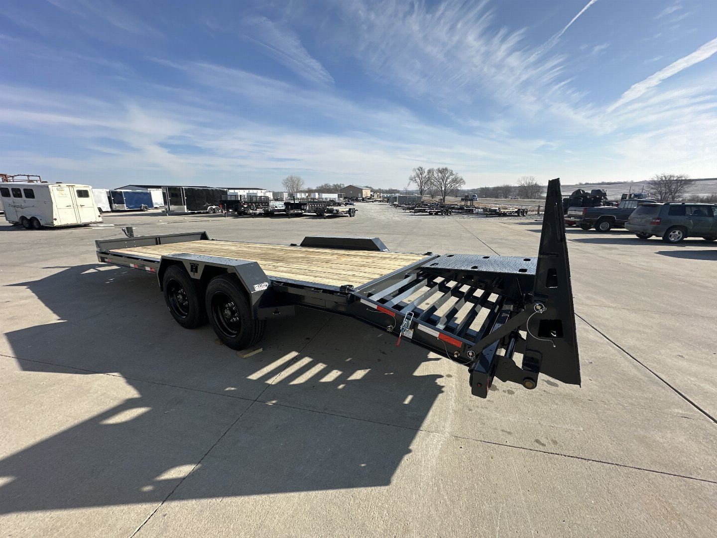 New 2026 Hillcrest Deep Charcoal 83"x19'+3' 17.6k I-Beam Equipment Trailer