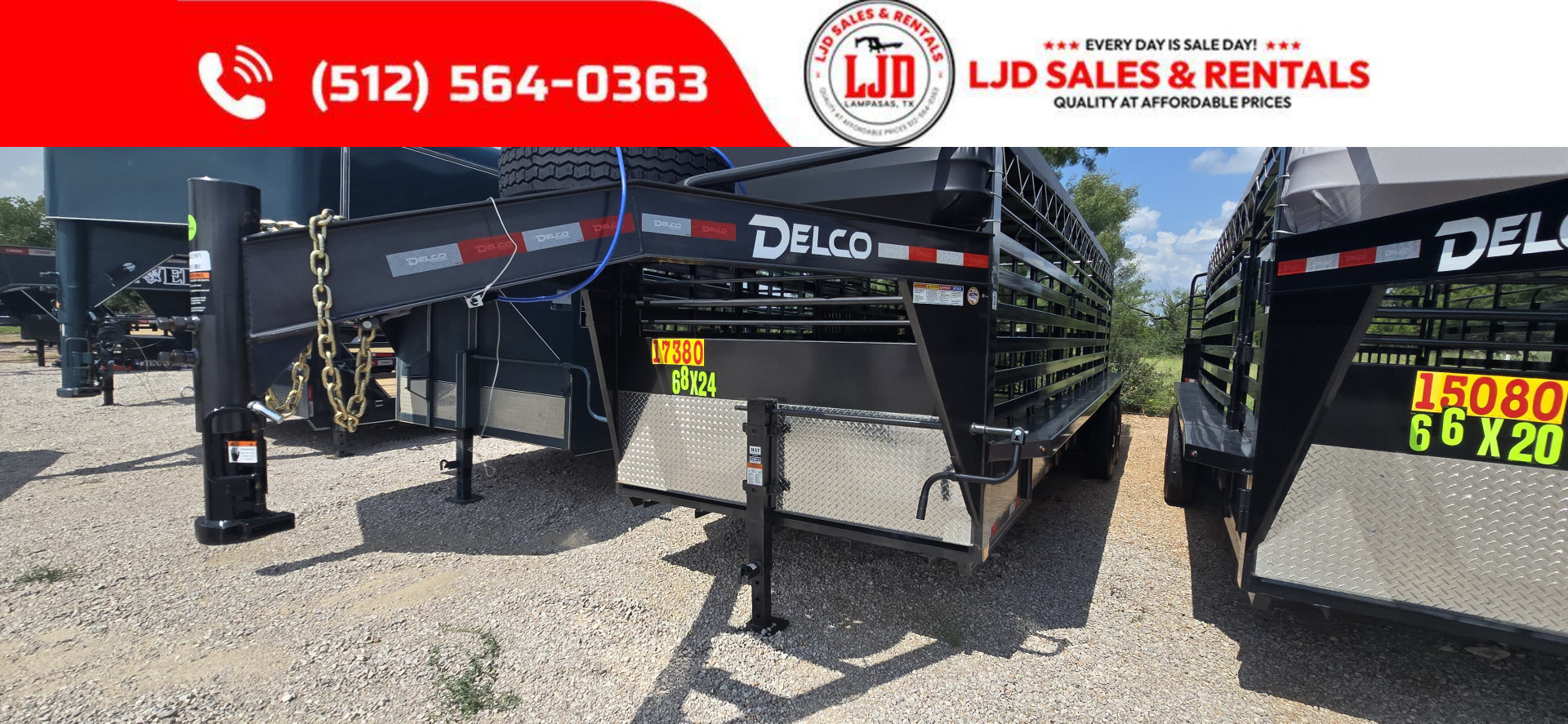 New 2025 Delco - Gooseneck Livestock Trailer 6'8 X 24'