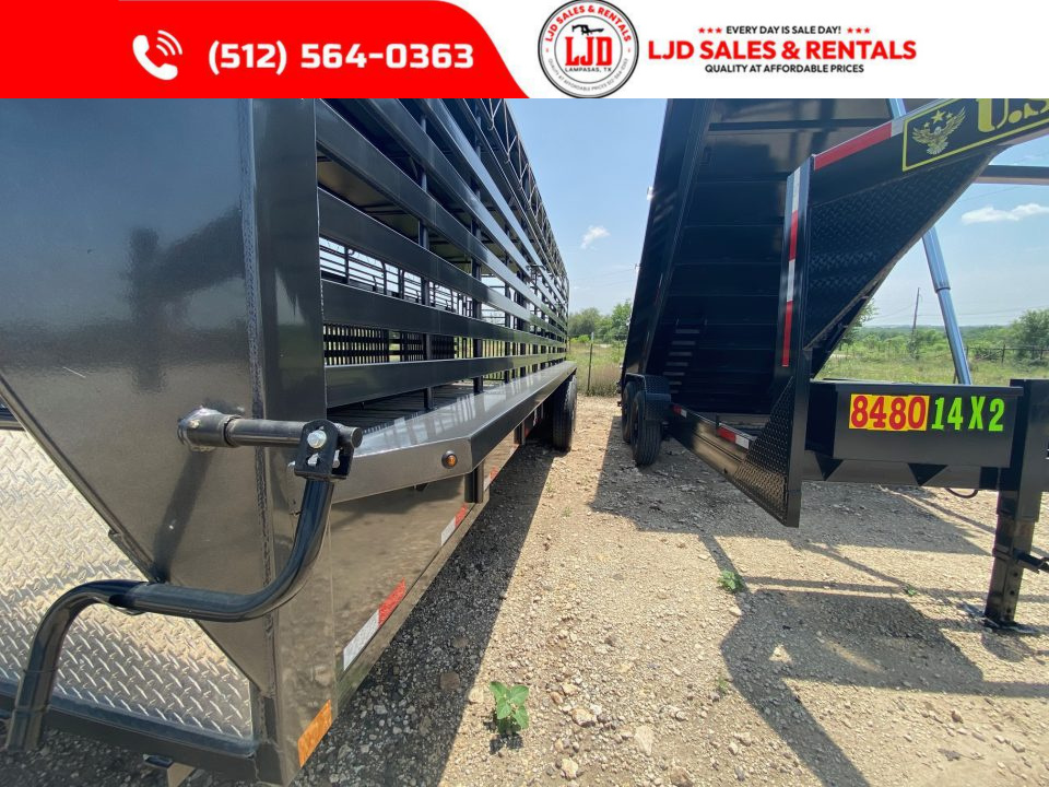 New 2025 Delco - Gooseneck Livestock Trailer 6'8 X 24' - 14 Ply Tires