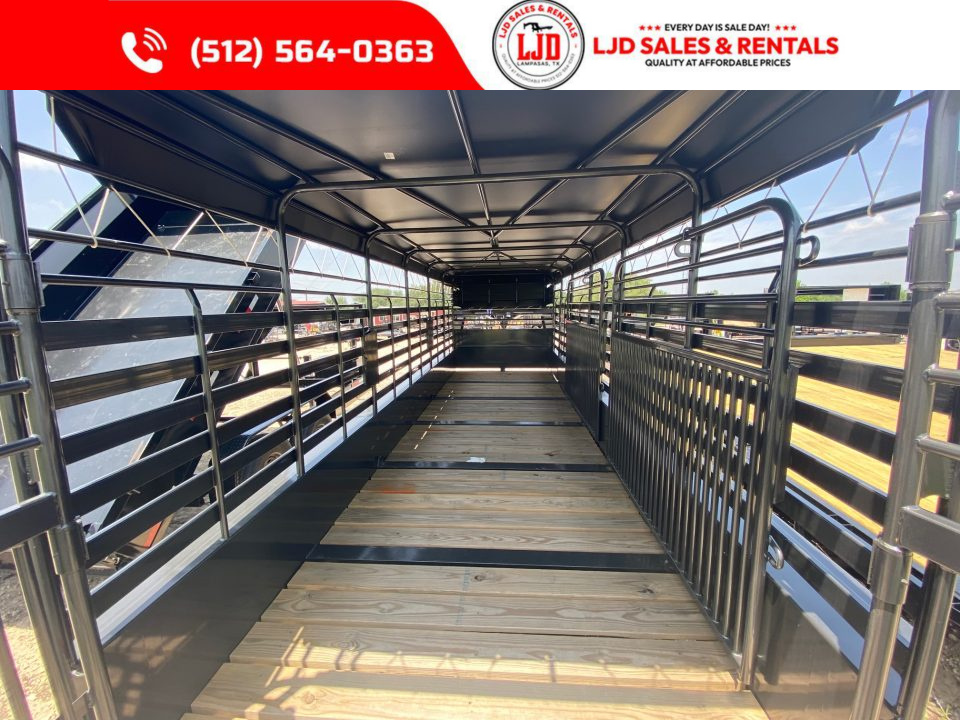 New 2025 Delco - Gooseneck Livestock Trailer 6'8 X 24' - 14 Ply Tires