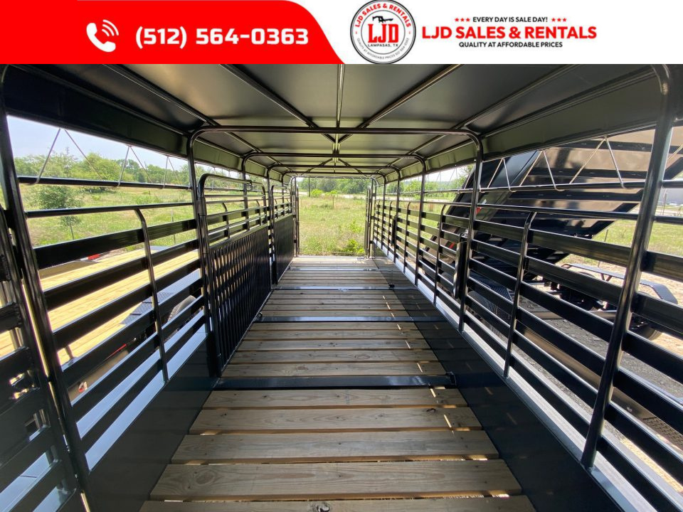 New 2025 Delco - Gooseneck Livestock Trailer 6'8 X 24' - 14 Ply Tires