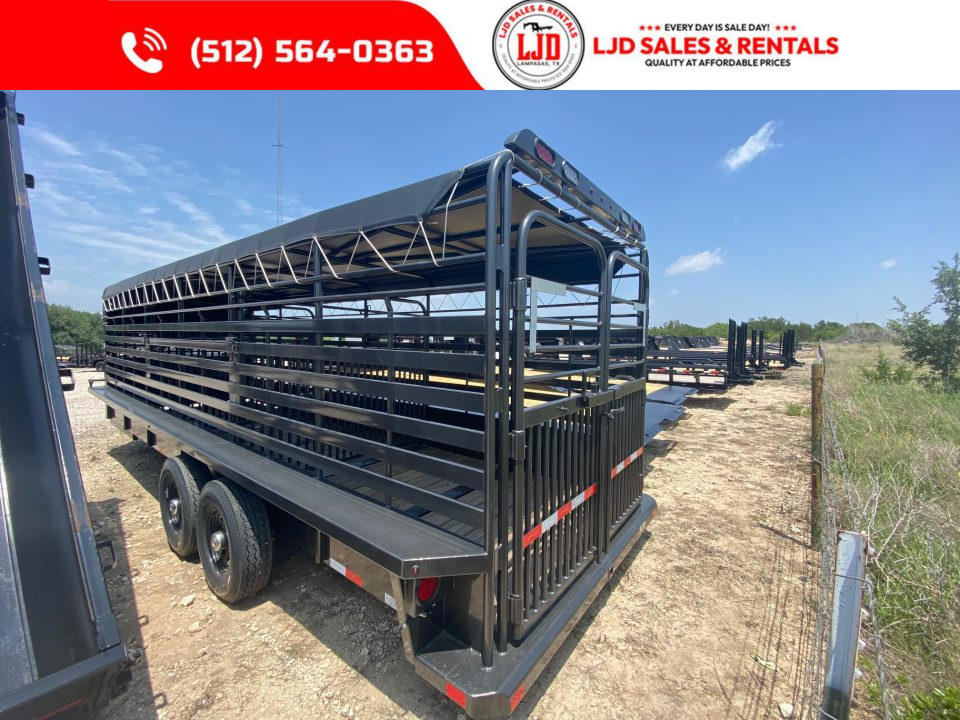 New 2025 Delco - Gooseneck Livestock Trailer 6'8 X 24' - 14 Ply Tires