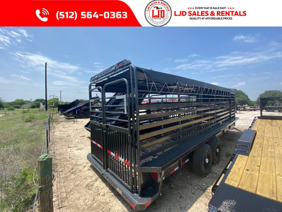 New 2025 Delco - Gooseneck Livestock Trailer 6'8 X 24' - 14 Ply Tires