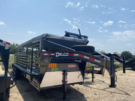 New 2025 Delco - Gooseneck Livestock Trailer 6'8 X 24' - 14 Ply Tires