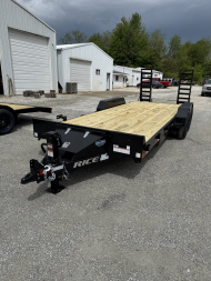 New 2025 Rice Trailers 14K 20' Equipment Trailer Fold Up Ramps