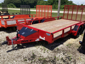 New 2024 16' 7K Rice Trailers TDP8216 Utility Trailer