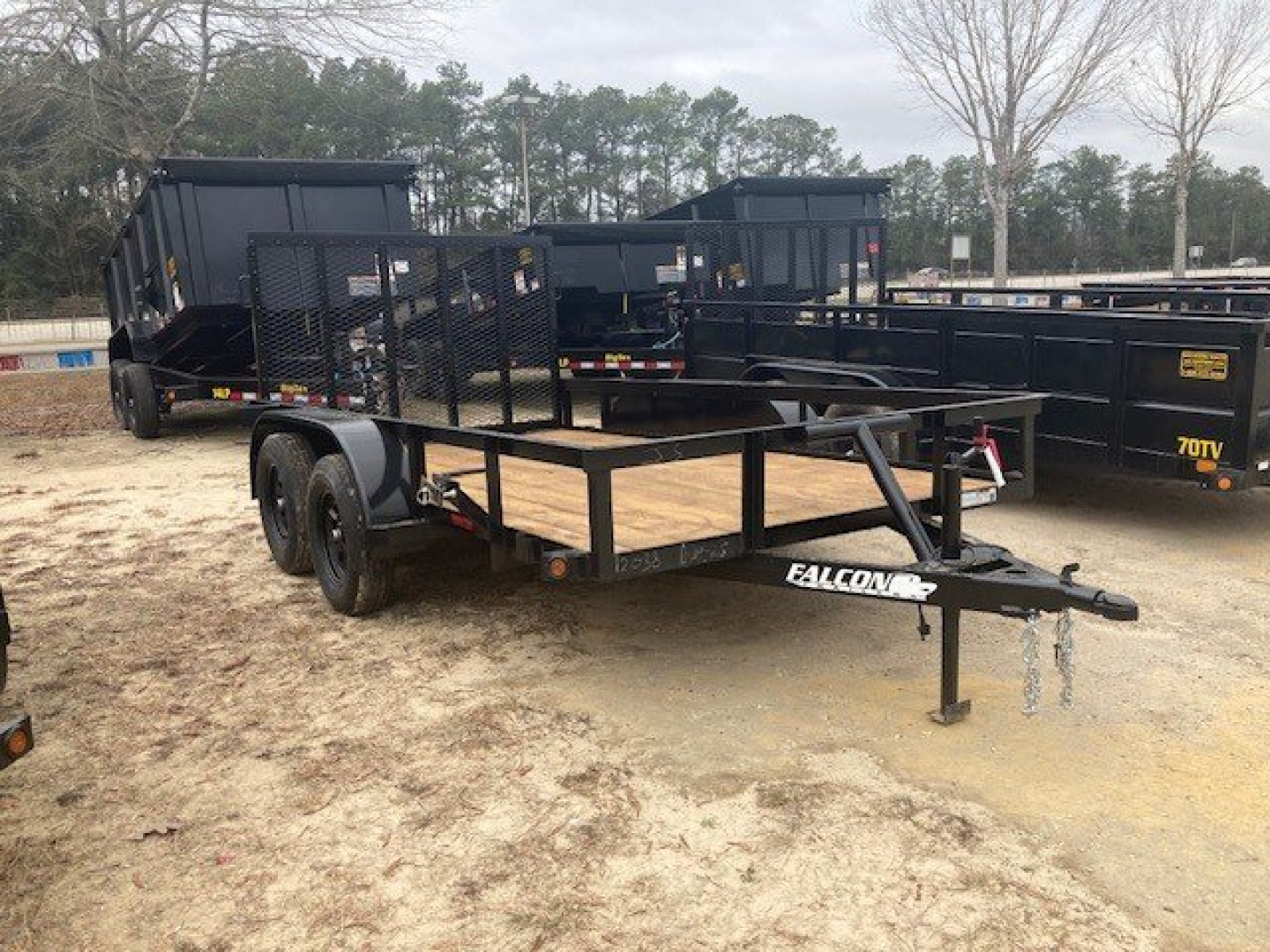 New 2025 Falcon Trailers 77"x12' TA No Brakes Utility Trailer