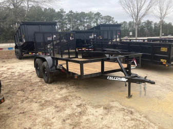 New 2025 Falcon Trailers 77 x12' TA No Brakes Utility Trailer