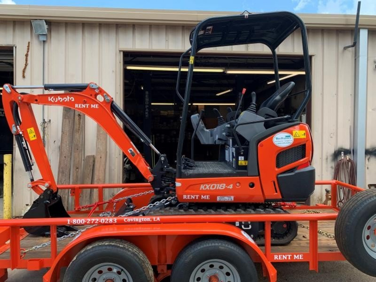 New RENTAL 2023 Kubota KX018-4 Mini-Excavator w/trailer for transport Backhoes