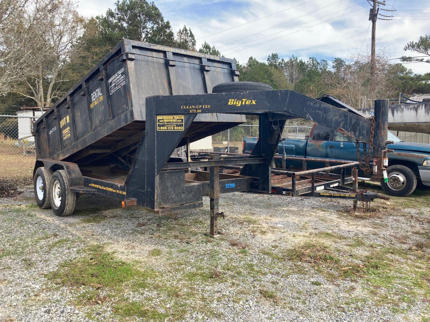 New RENTAL 7x14 Goose Neck Rental Dump Trailer