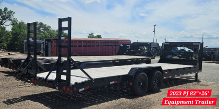 Used 2023 PJ TRAILERS 83  x 26' 8  Channel (C8) Equipment Trailer