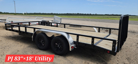 New 2026 PJ TRAILERS 83  x 18' UL Utility Trailer