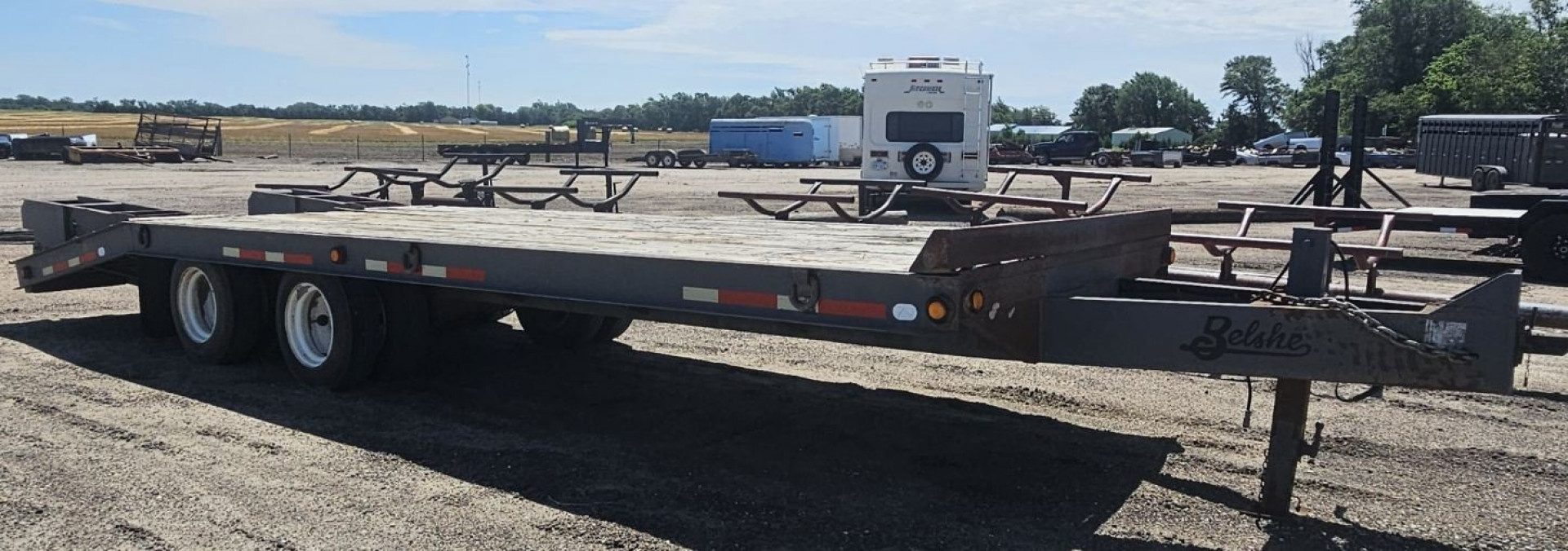 Used 2012 Belshe 96" x 25' Flatbed Trailer