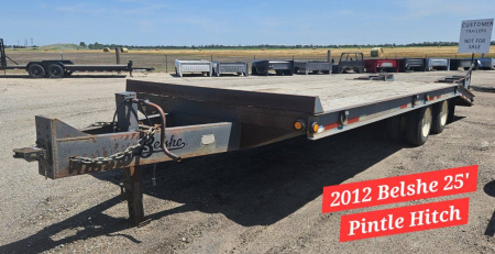 Used 2012 Belshe 96  x 25' Flatbed Trailer