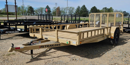 New 2025 PJ TRAILERS 14' x 83 in. Single 5200# Axle Channel Utility Trailer