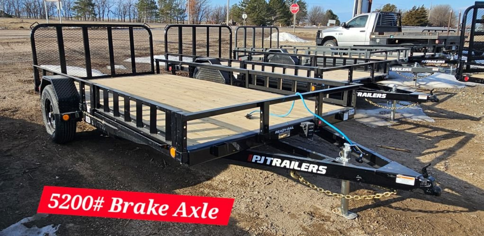 New 2025 PJ TRAILERS 14' x 83 in. Single 5200# Brake Axle Channel (U8) Utility Trailer