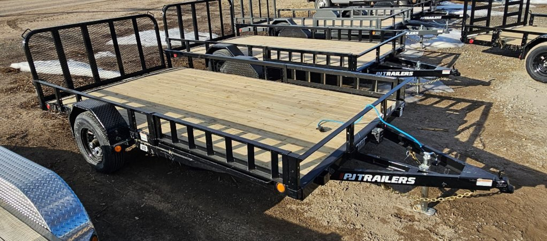 New 2025 PJ TRAILERS 14' x 83 in. Single 5200# Brake Axle Channel (U8) Utility Trailer