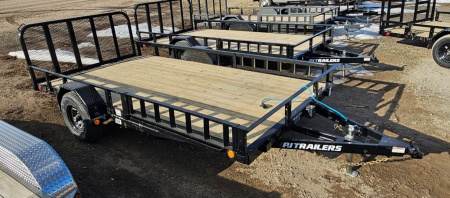 New 2025 PJ TRAILERS 14' x 83 in. Single 5200# Brake Axle Channel (U8) Utility Trailer