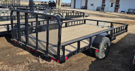 New 2025 PJ TRAILERS 14' x 83 in. Single 5200# Brake Axle Channel (U8) Utility Trailer