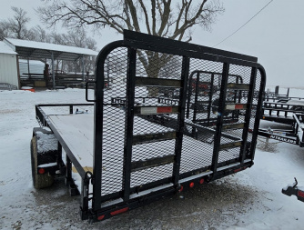 New 2025 PJ TRAILERS 14' x 83 in. Single 5200# Brake Axle Channel Utility Trailer