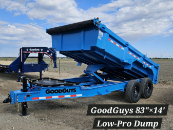 New 2025 GOOD GUYS TRAILERS 83" x 14' Low-Profile Dump Trailer
