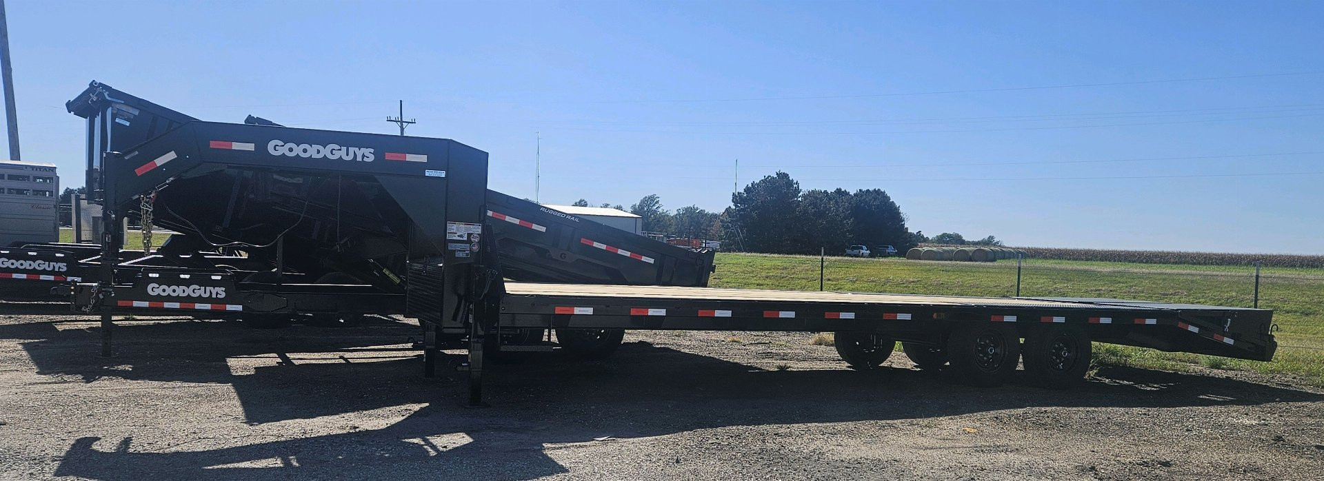 New 2025 Good Guys Trailers 102" x 28' w/7K Axles Low-pro Flatbed Trailer