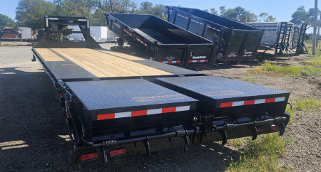 New 2025 Good Guys Trailers 102" x 28' w/7K Axles Low-pro Flatbed Trailer