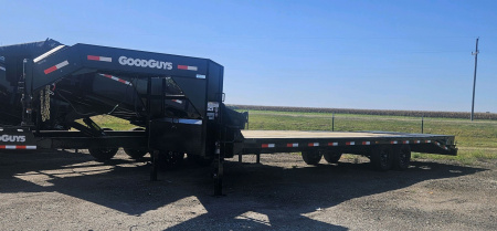 New 2025 Good Guys Trailers 102" x 28' w/7K Axles Low-pro Flatbed Trailer