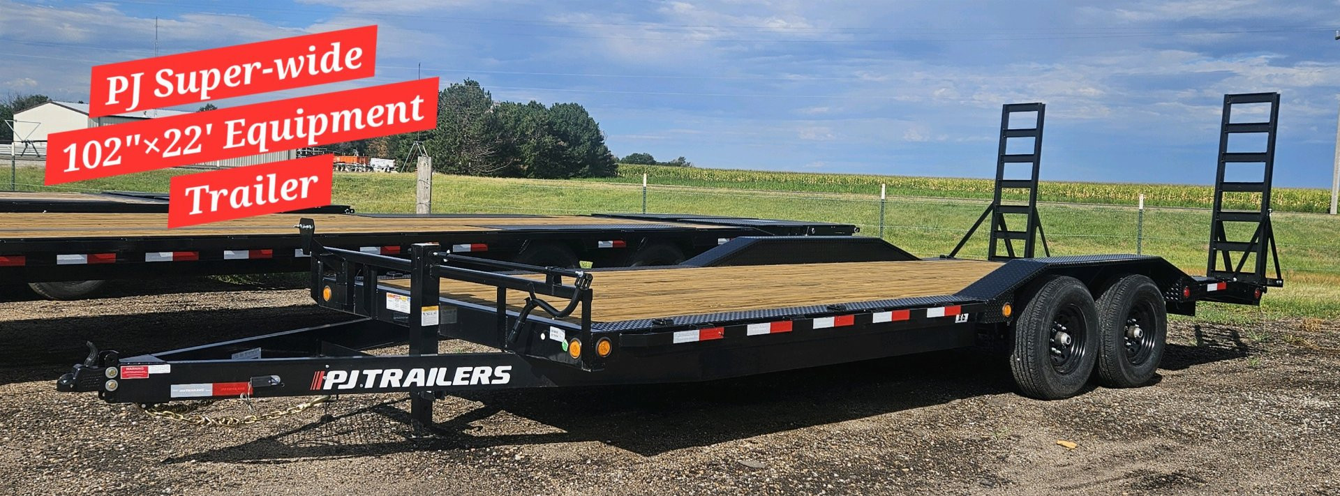 New 2024 PJ TRAILERS 102" x 22' Super-wide Equipment Trailer