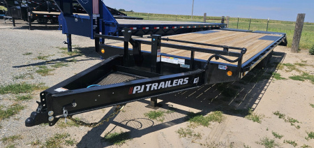 New 2025 PJ TRAILERS 8" I-Beam Deckover (F8) 102" x 24' Flatbed Trailer
