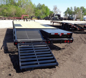 New 2025 PJ TRAILERS 8" I-Beam Deckover (F8) 102" x 24' Flatbed Trailer