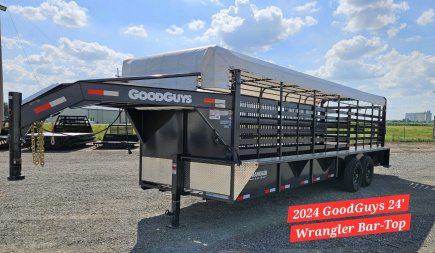 New 2026 GOOD GUYS TRAILERS 6'8  x 24' Wrangler Bar-Top Stock / Stock Combo Trailer