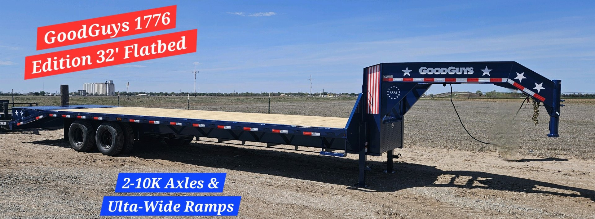 New 2025 Good Guys Trailers 102" x 32' 1776 Edition Flatbed Trailer