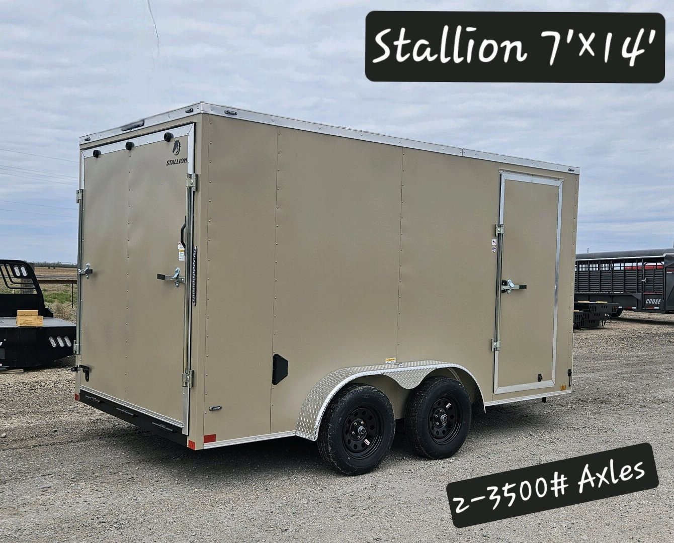 New 2024 STALLION MANUFACTURING LLC 7' x 14' Cargo / Enclosed Trailer