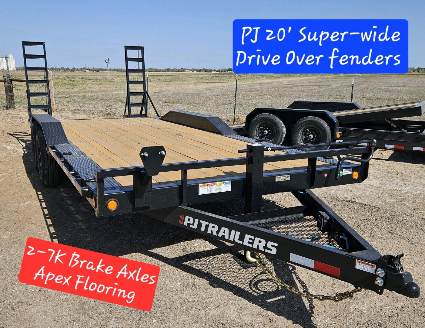 New 2024 PJ TRAILERS 102" x 20' Super-wide Equipment Trailer