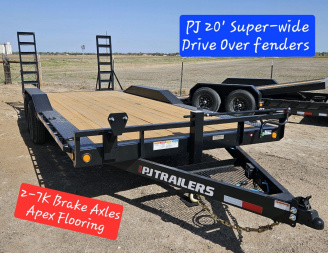 New 2024 PJ TRAILERS 102" x 20' Super-wide Equipment Trailer