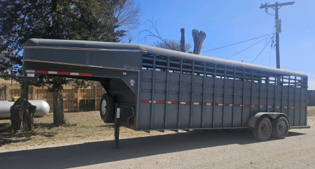 Used 2011 Circle D 6'8 x 24' Livestock Trailer