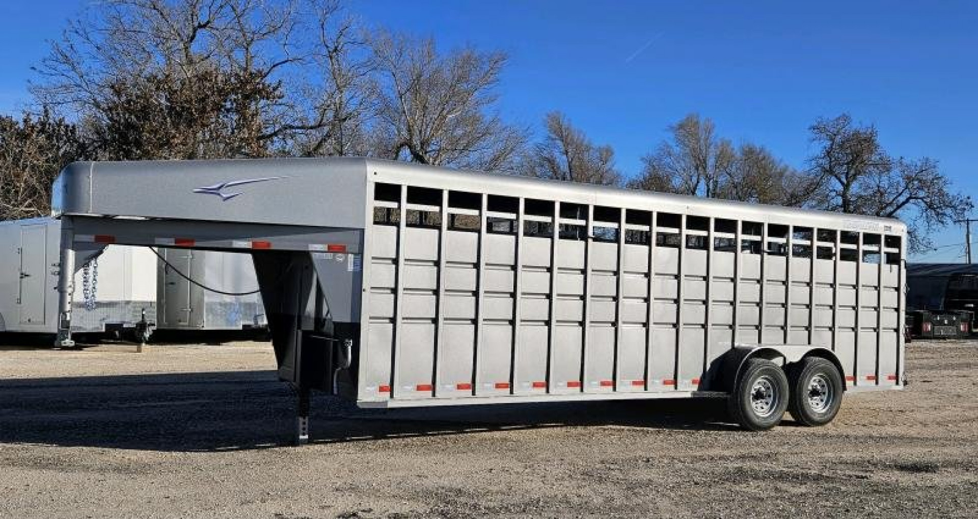 New 2024 Travalong 6'8 x 24' Livestock Stock Trailer
