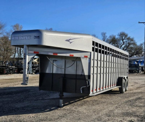 New 2024 Travalong 6'8 x 24' Livestock Stock Trailer