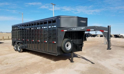 New 2025 Titan 6'8 x 24' Standard Livestock Trailer