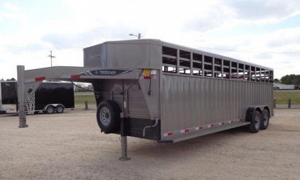 New 2025 Titan Rancher 6'8 x 24' Livestock Trailer