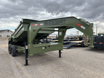 New 2025 Buckshot 7x14 14k Gooseneck Dump Trailer