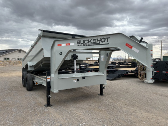 New 2025 Buckshot 7x14 14k Gooseneck Dump Trailer