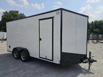 New 2025 US Cargo 7.5X16 7' TALL 080 POLYCOR BLACKOUT SCREWLESS ALUMINUM WHEELS SXS UTV GOLF CART ATV Cargo / Enclosed Trailer